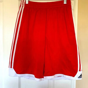 Boys Adidas size L/14-16 red basketball shorts